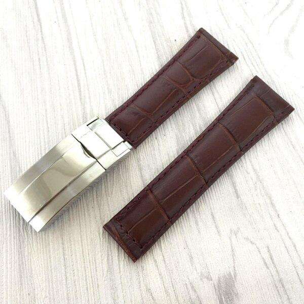 20mm Italian Cowhide Watch band Black Brown Green Leather Watchband for Role strap Daytona Submariner DEEPSEA GMT OYSTERFLEX - Gustobene