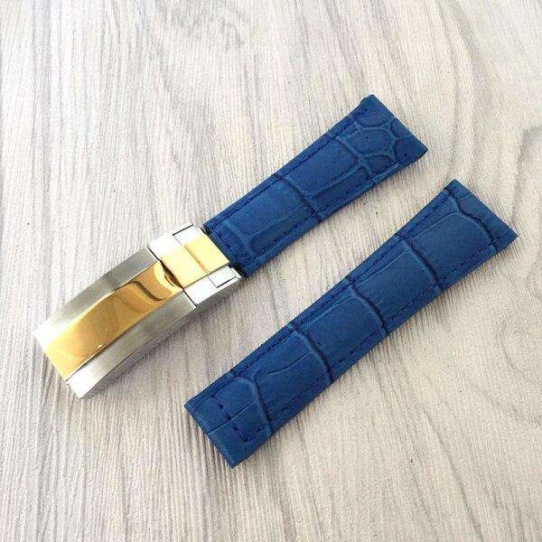 20mm Italian Cowhide Watch band Black Brown Green Leather Watchband for Role strap Daytona Submariner DEEPSEA GMT OYSTERFLEX - Gustobene