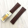 20mm Italian Cowhide Watch band Black Brown Green Leather Watchband for Role strap Daytona Submariner DEEPSEA GMT OYSTERFLEX - Gustobene