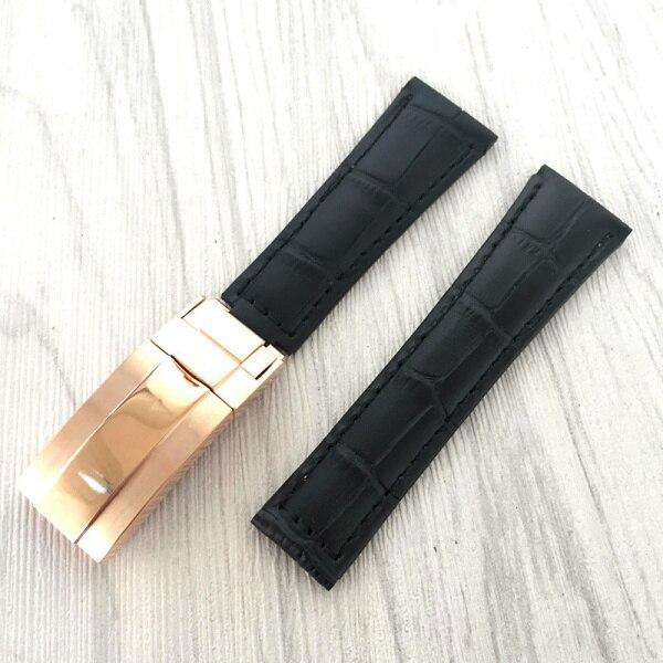 20mm Italian Cowhide Watch band Black Brown Green Leather Watchband for Role strap Daytona Submariner DEEPSEA GMT OYSTERFLEX - Gustobene