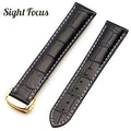 Italian Calfskin Leather Watch Straps for Omega Watch Seamaster Speedmaster De Ville Band 19mm 20mm 21mm Watch Belt Men Bracelet - Gustobene