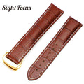 Italian Calfskin Leather Watch Straps for Omega Watch Seamaster Speedmaster De Ville Band 19mm 20mm 21mm Watch Belt Men Bracelet - Gustobene