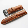 20mm 22mm 24mm 26mm Handmade Italian Brown Vintage Genuine Leather Watch Band Strap for panerai Men Watchband Strap for PAM - Gustobene