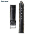 Anbeer Italian Full Grain Leather Watch Strap 18mm 20mm 22mm Men Women Replacement Belt Wrist Bracelet Watch Band - Gustobene
