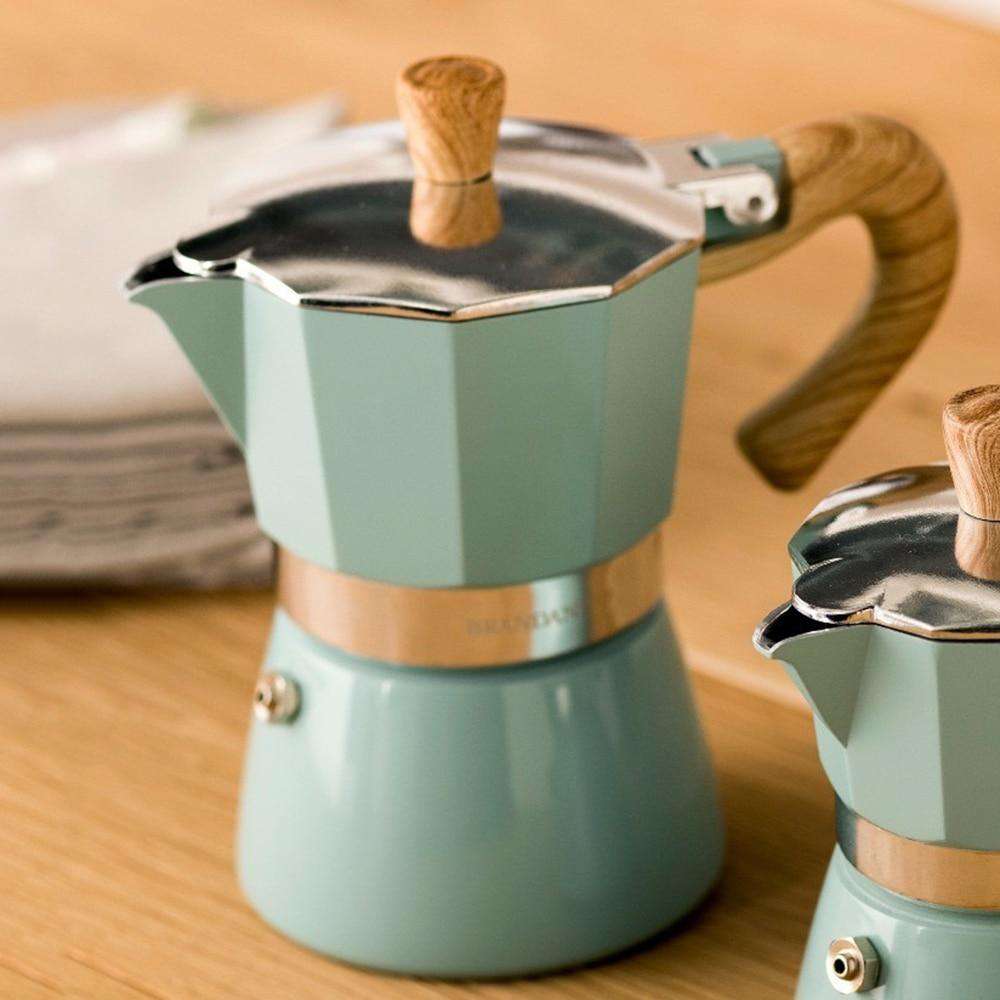 Mocha Latte Coffee Maker Italian Moka Espresso Cafeteira Percolator Pot 3cup/6cup Stovetop Coffee Maker Aluminum Moka Cafeteira