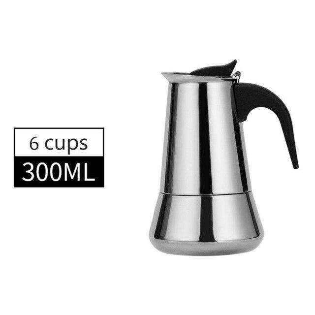 Coffee Makers Italian Top Moka Espresso Cafeteira Expresso Percolator 1100/200/300/450/600ml Stovetop Coffee Maker Pot Hot New - Gustobene