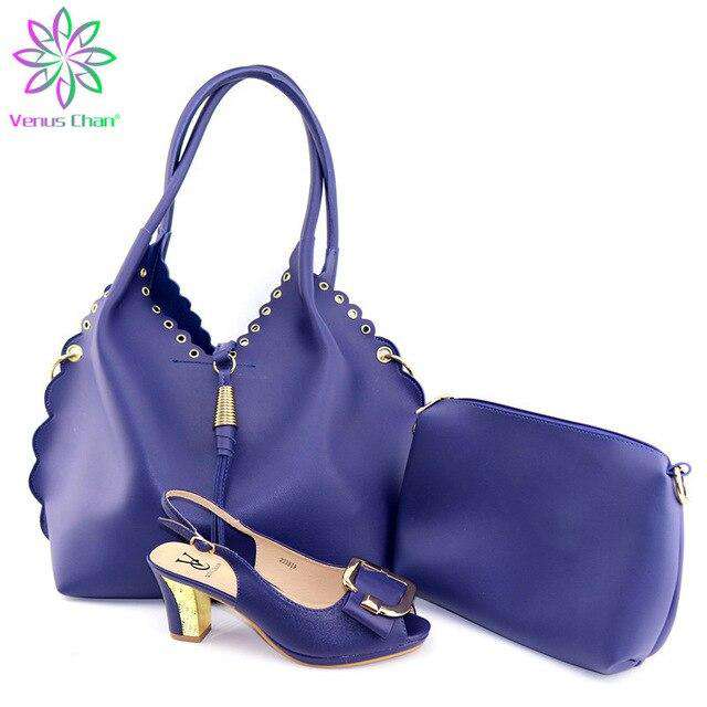 Italian Shoes With Matching Bags Set Hot African Women's Party Shoes and Bag Sets brown Color Women Sandals