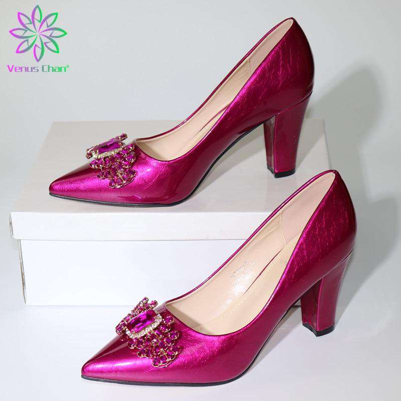 rose color newest Italian shoes without matching bags PU leather comfortable pumps wholesales good price for sandals shoes