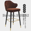 Light luxury solid wood bar chair American high chair Nordic bar chair fashion modern Italian home high stool