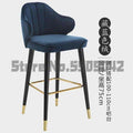 Light luxury solid wood bar chair American high chair Nordic bar chair fashion modern Italian home high stool