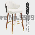 Light luxury solid wood bar chair American high chair Nordic bar chair fashion modern Italian home high stool