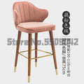 Light luxury solid wood bar chair American high chair Nordic bar chair fashion modern Italian home high stool