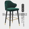 Light luxury solid wood bar chair American high chair Nordic bar chair fashion modern Italian home high stool