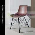 Northern European Italian Light Luxury Dining Chair Restaurant Home Back Chair Net Red Ins Modern Simple Combination Iron Leathe