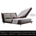 Full leather bed master bedroom 2 meters 2.2 large bed Italian Nordic net red bed - Gustobene