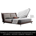 Full leather bed master bedroom 2 meters 2.2 large bed Italian Nordic net red bed - Gustobene
