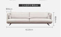 Nordic fabric sofa Simple modern self-contained small apartment  Italian minimalist 3 person living room sofa - Gustobene