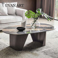 Italian coffee table dining table dual-purpose living room low table oval tea machine table 232B-18 - Gustobene