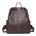 Aodux Soft Calfskin Italian 100% Genuine Leather Yak Skin Shoulder Women Backpack Female Lady Coffee Black Cowhide Bag Backpacks - Gustobene