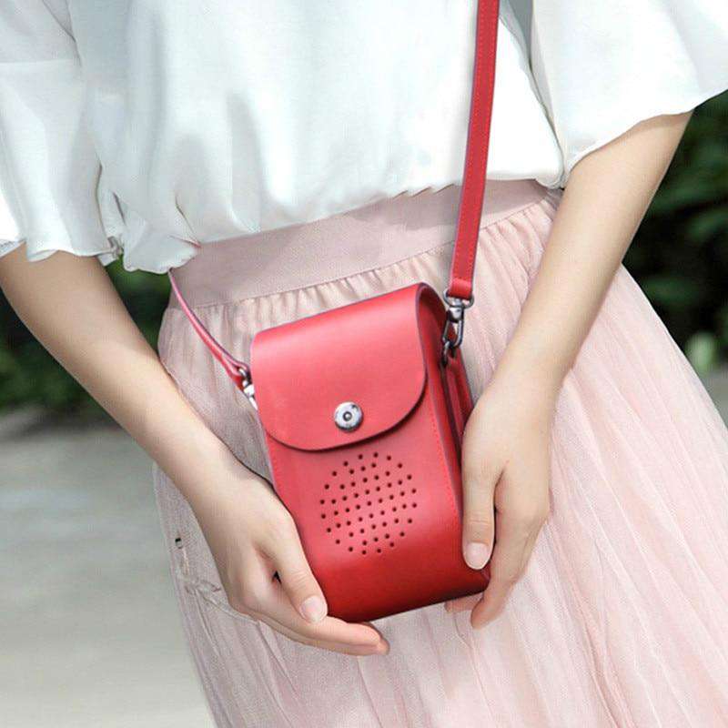 mini female messenger bag multi-function cowhide women's trend crossbody bags Fashion women Shoulder New Design free shipping - Gustobene
