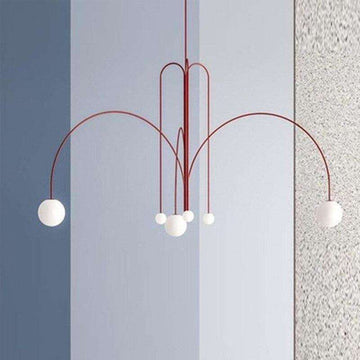 Italian Led Iron pendant lights Bedroom Living Room pendant Branch Glass Bedside Lighting Decor kitchen Hanging Lamps Luminaria - Gustobene