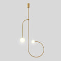 Italian Designer Minimalist Iron Line Pendant Lights Restaurant Dining Room Living Room Hanglamp Home Decor Bedroom Bedside Lamp - Gustobene