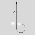 Italian Designer Minimalist Iron Line Pendant Lights Restaurant Dining Room Living Room Hanglamp Home Decor Bedroom Bedside Lamp - Gustobene