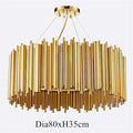 Italian Metal Tube Oval Round Creative Design pendant light for Restaurant Kitchen Decorative Lighting - Gustobene