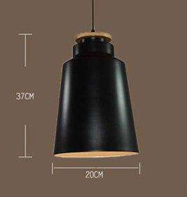 White single head Nordic hanging ceiling lamps Wood aluminium E27 italian Pendant lights, House dining room decoration lighting - Gustobene