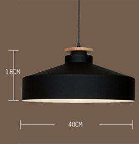 White single head Nordic hanging ceiling lamps Wood aluminium E27 italian Pendant lights, House dining room decoration lighting - Gustobene