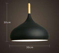 White single head Nordic hanging ceiling lamps Wood aluminium E27 italian Pendant lights, House dining room decoration lighting - Gustobene