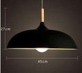 White single head Nordic hanging ceiling lamps Wood aluminium E27 italian Pendant lights, House dining room decoration lighting - Gustobene