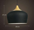 White single head Nordic hanging ceiling lamps Wood aluminium E27 italian Pendant lights, House dining room decoration lighting - Gustobene