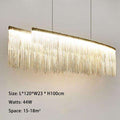 Italian Design Silver Art chandelier Engineering Design Luxury Chain Tassel Aluminum Chain LED Beautiful chandelier Lighting - Gustobene