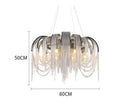Manggic Modern Vintage Aluminium chandelier Luxury Aluminium Chain Italian Chain Button Lighting for Home Hotel Restaurant Lamp - Gustobene