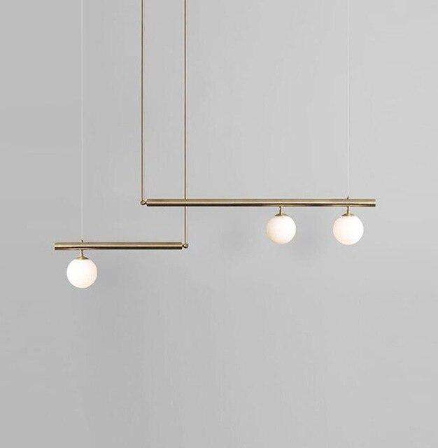 Italian modern chandeliers Lighting Kitchen Bar Restaurant golden chandelier Art Decor Nordic Design lustre suspension hang lamp - Gustobene