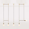 Long led chandelier Italian design pendant lamp Black Rose Gold Kitchen bar restaurant Dining room Iron tube chandelier - Gustobene