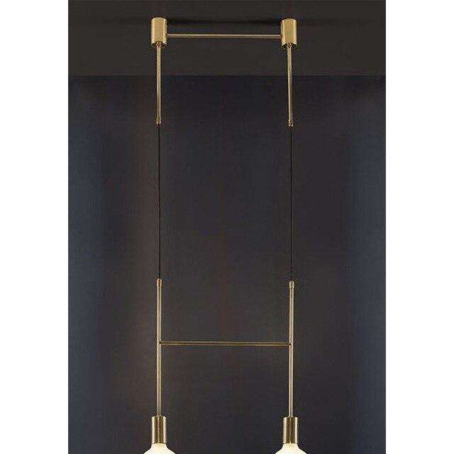 Long led chandelier Italian design pendant lamp Black Rose Gold Kitchen bar restaurant Dining room Iron tube chandelier - Gustobene