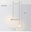 Long led chandelier Italian design pendant lamp Black Rose Gold Kitchen bar restaurant Dining room Iron tube chandelier - Gustobene
