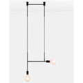 Long led chandelier Italian design pendant lamp Black Rose Gold Kitchen bar restaurant Dining room Iron tube chandelier - Gustobene