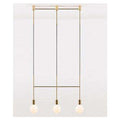 Long led chandelier Italian design pendant lamp Black Rose Gold Kitchen bar restaurant Dining room Iron tube chandelier - Gustobene