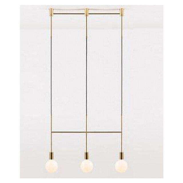 Long led chandelier Italian design pendant lamp Black Rose Gold Kitchen bar restaurant Dining room Iron tube chandelier - Gustobene