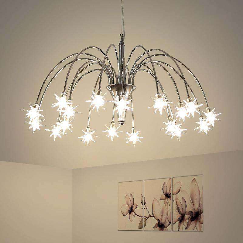 Italian design Star Chandelier Lamp Living room Bedroom Kids room girl chandelier interior home luminaire design pendant lamp - Gustobene