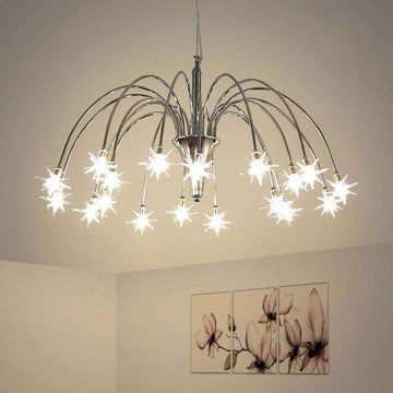 Italian design Star Chandelier Lamp Living room Bedroom Kids room girl chandelier interior home luminaire design pendant lamp - Gustobene