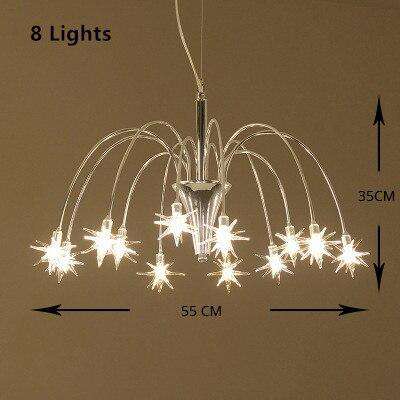 Italian design Star Chandelier Lamp Living room Bedroom Kids room girl chandelier interior home luminaire design pendant lamp - Gustobene