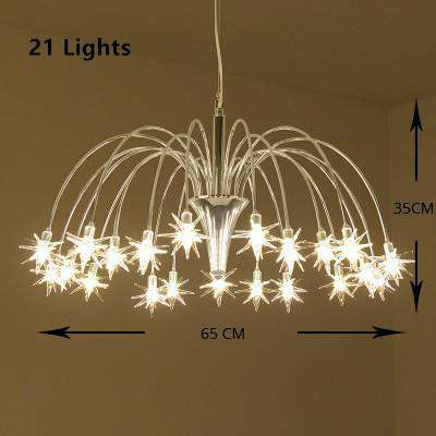 Italian design Star Chandelier Lamp Living room Bedroom Kids room girl chandelier interior home luminaire design pendant lamp - Gustobene
