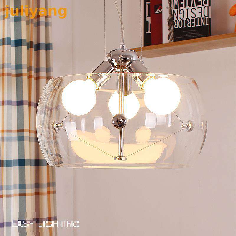 Italian design high-grade transparent glass chandeliers wholesale minimalist bedroom restaurant table lamps - Gustobene