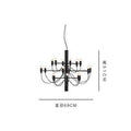 Italian designer 2097 Modern home decorationa lamps 18/30/50 Gold Black Silver Gino sarfaitti Chandelier dining Hang Lights - Gustobene