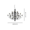Italian designer 2097 Modern home decorationa lamps 18/30/50 Gold Black Silver Gino sarfaitti Chandelier dining Hang Lights - Gustobene
