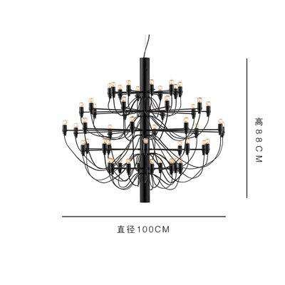 Italian designer 2097 Modern home decorationa lamps 18/30/50 Gold Black Silver Gino sarfaitti Chandelier dining Hang Lights - Gustobene